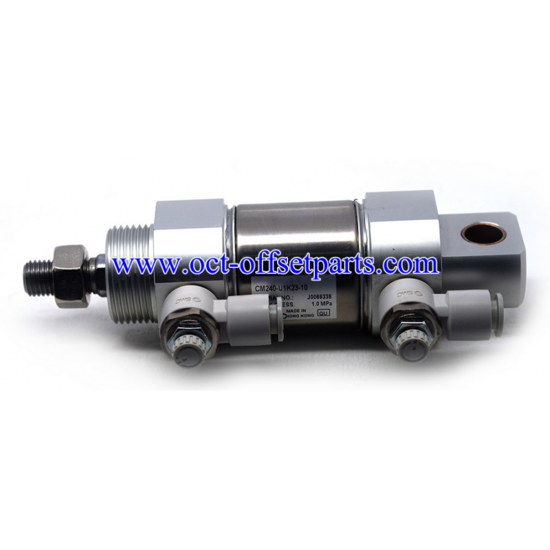 Original new Komori LS machine cylinder part numbers 764-5202-701 and 7645202701, model CKD CMK2-CC-40-10, made in Japan.