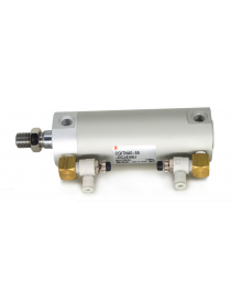 Original new SMC Komori L-428 machine cylinder part numbers PFN-9017-4J1 and PFN90174J1, made in Japan.