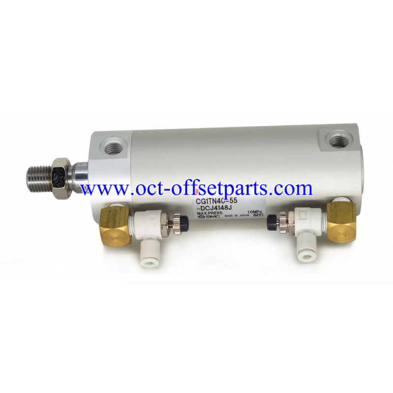 Original new SMC Komori L-428 machine cylinder part numbers PFN-9017-4J1 and PFN90174J1, made in Japan.