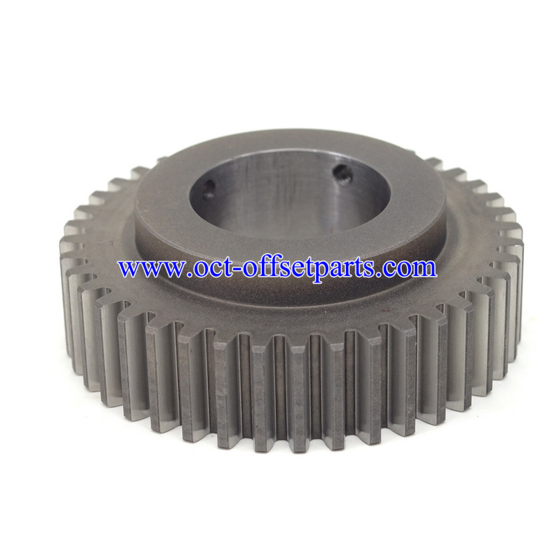 Original new Komori machine gear, part numbers 444-5406-023 and 4445406023, for Komori L-440 machine, made in Japan.